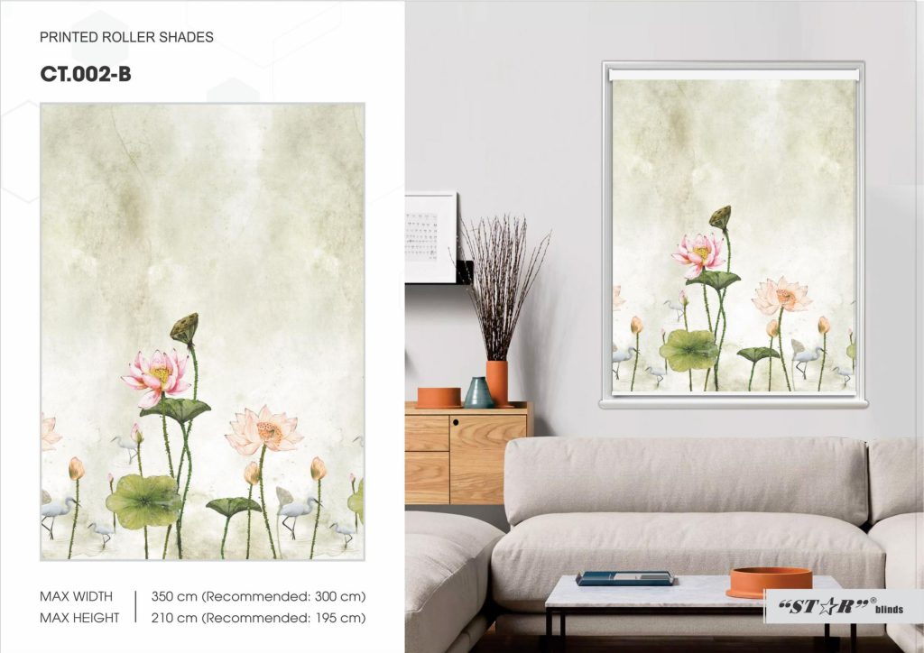 rèm cuốn in tranh