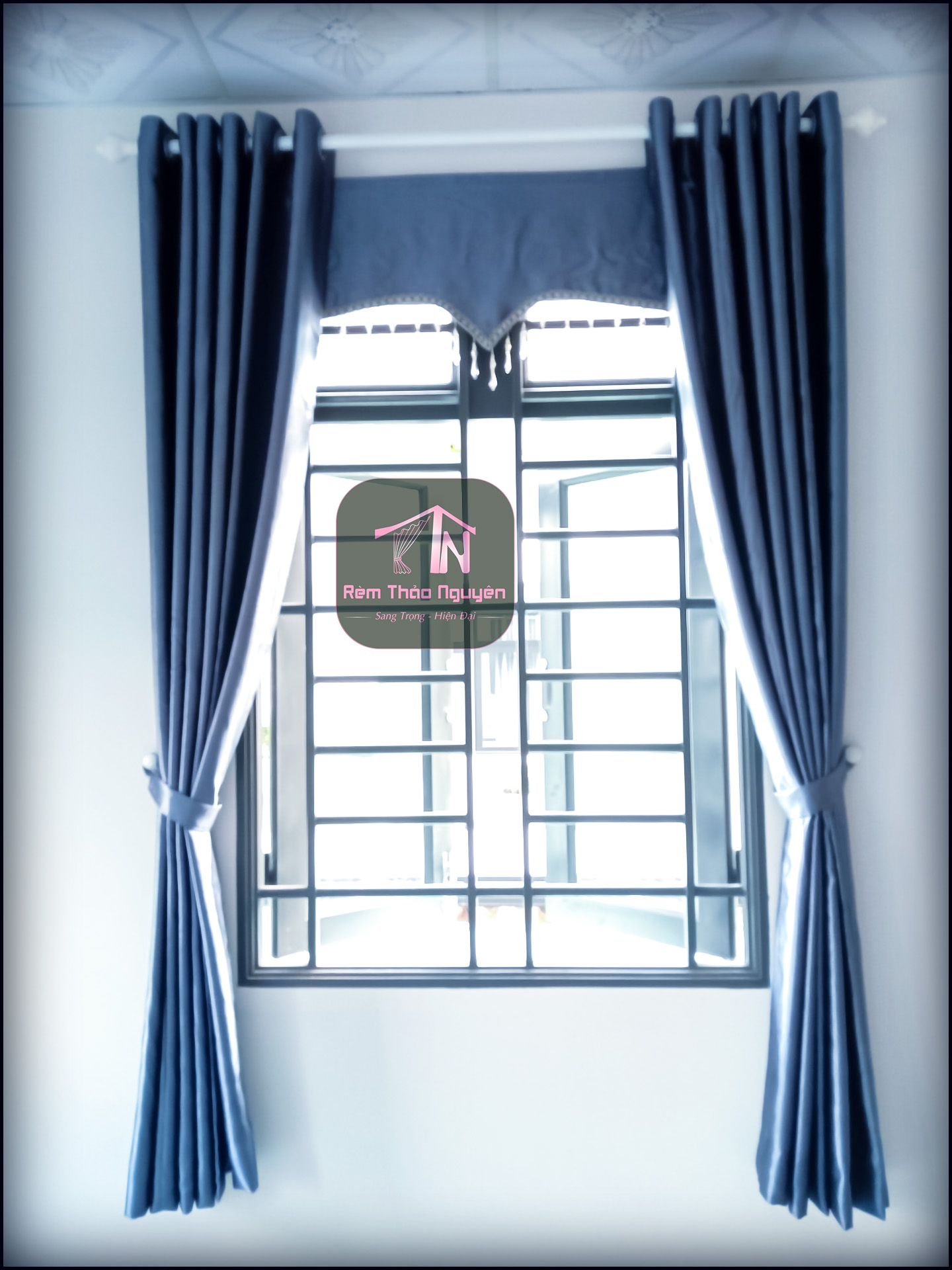 Rèm vải một màu hoa văn nổi 231108 - Ảnh 9