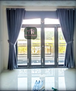 Rèm vải một màu hoa văn nổi 231108