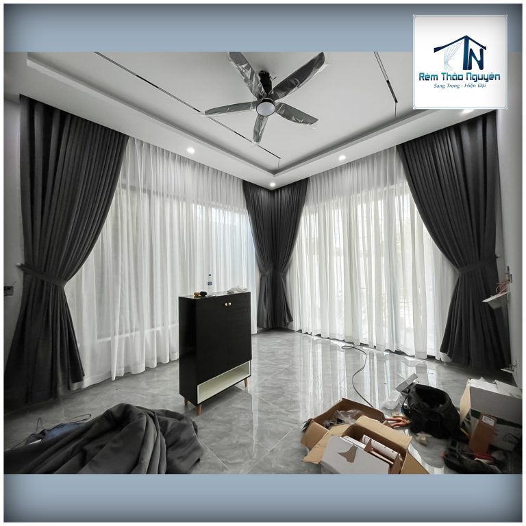 Rèm cửa 2 lớp cho nhà biệt thự 240806 - Ảnh 9
