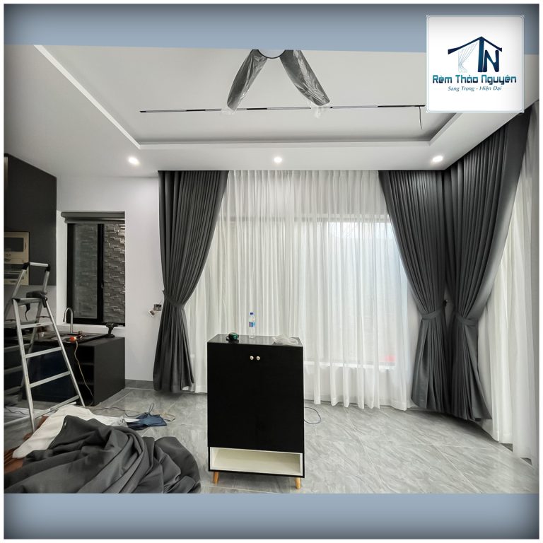 Rèm cửa 2 lớp cho nhà biệt thự 240806 - Ảnh 7