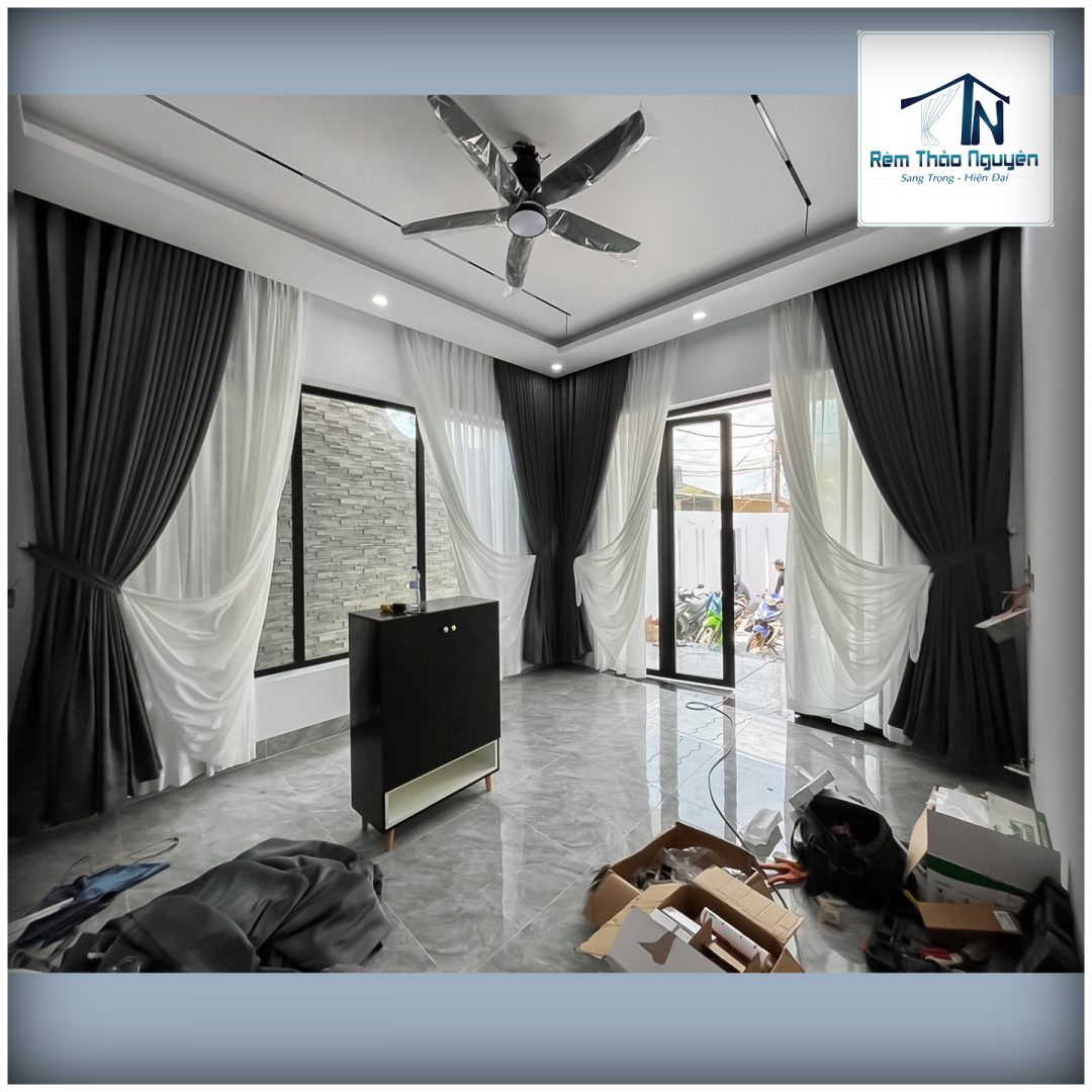 Rèm cửa 2 lớp cho nhà biệt thự 240806 - Ảnh 6