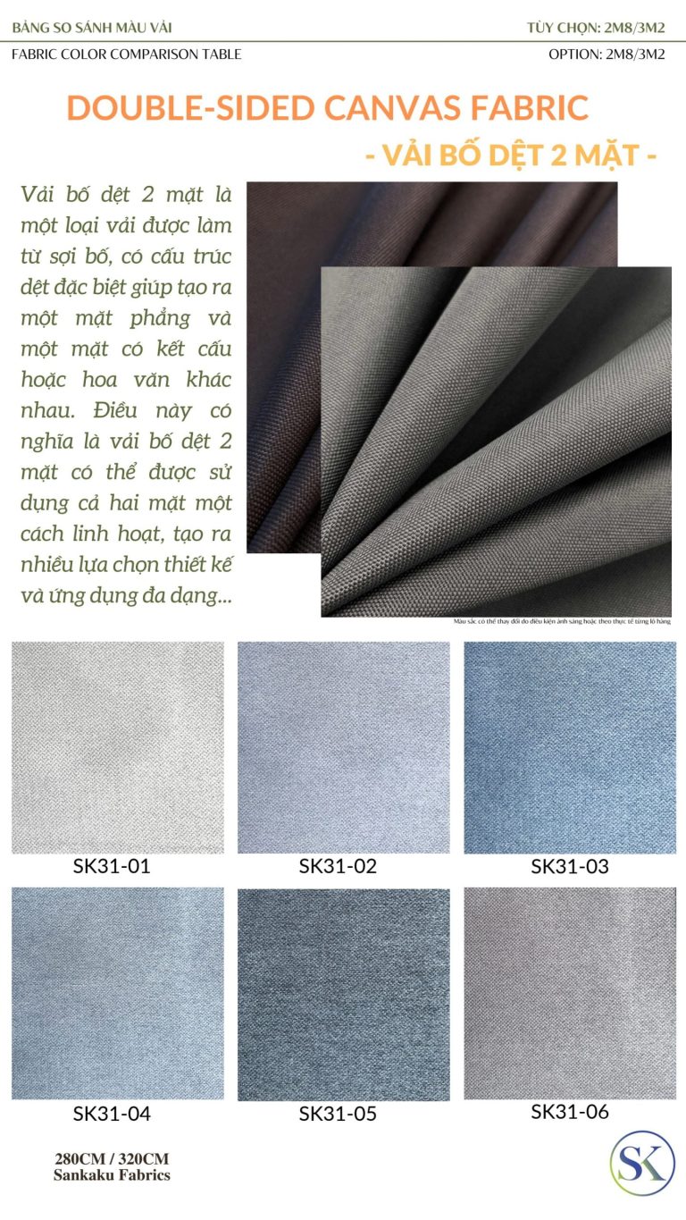Vải bố dệt 2 mặt SKK - Ảnh 4