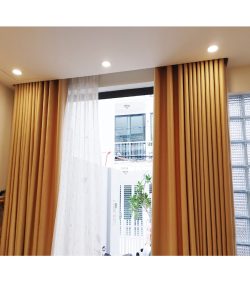 Rèm vải 1 màu vân nổi_ct